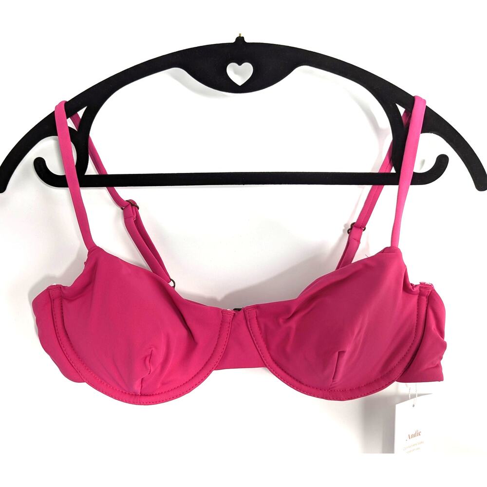 Andie Swim Pink Bermuda Underwire Bikini Top - Picture 2 of 8